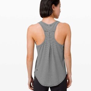 Lululemon Pleated Love Tank Top in Tonka Stripe Black/White